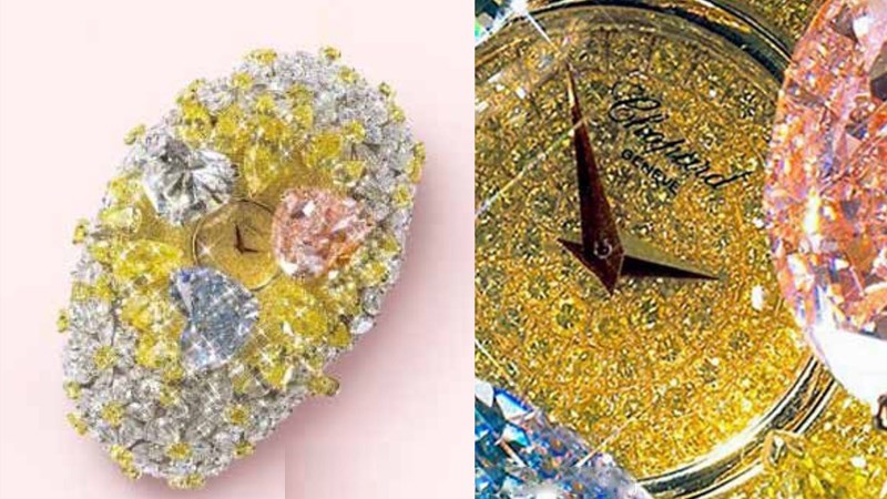 Được gắn những vi&ecirc;n kim cương với h&igrave;nh dạng, m&agrave;u sắc sinh động