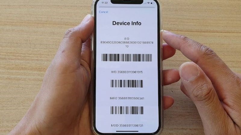 Giao diện trả về khi bạn gõ đúng cú pháp IMEI