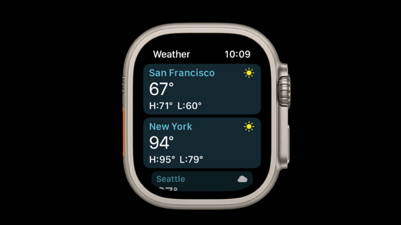 T&iacute;nh năng dự b&aacute;o thời tiết của Apple Watch
