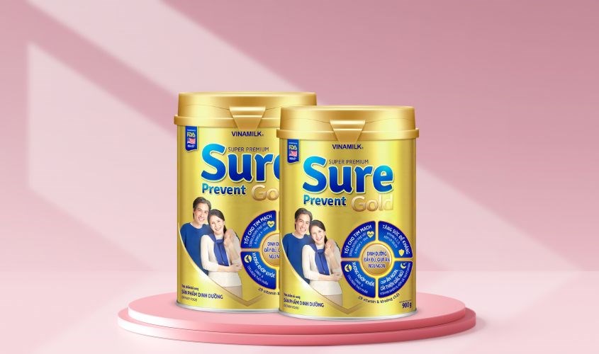 Sữa Sure Prevent Gold là sản phẩm thuộc thương hiệu nổi tiếng của Vinamilk
