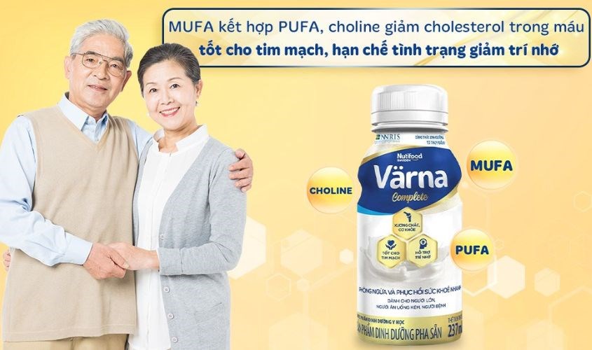 Lốc 6 chai sữa bột người lớn pha sẵn Nutifood Varna Complete hương nhạt thanh 237 ml