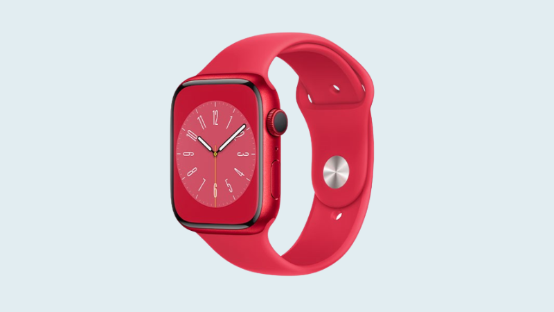 Apple Watch S8 GPS 45mm viền nh&ocirc;m d&acirc;y silicone