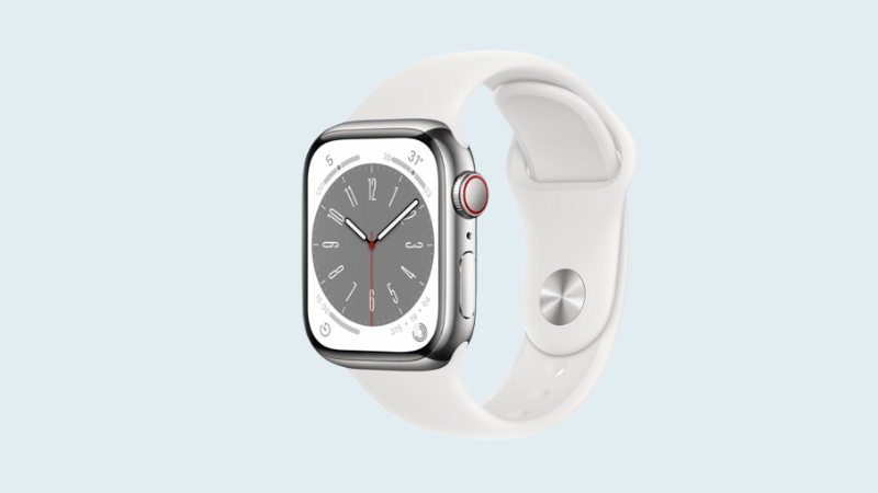 Apple Watch S8 LTE 41mm viền th&eacute;p d&acirc;y silicone