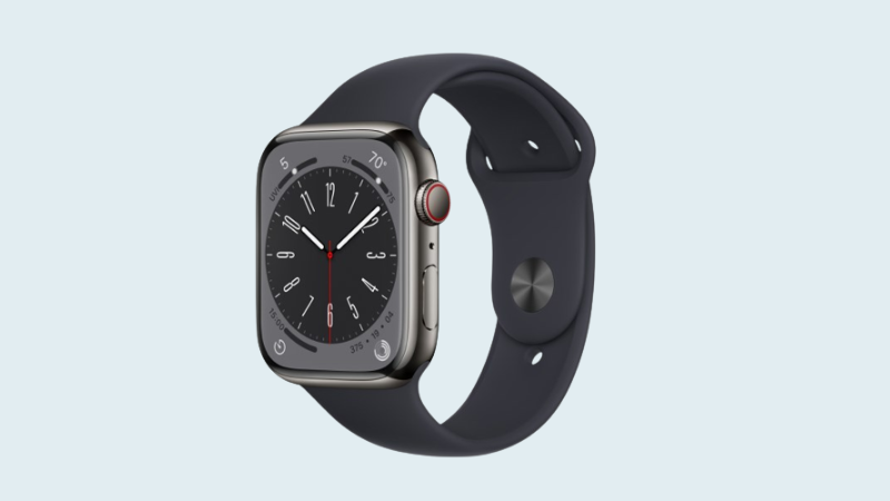 Apple Watch S8 LTE 45mm viền th&eacute;p d&acirc;y silicone