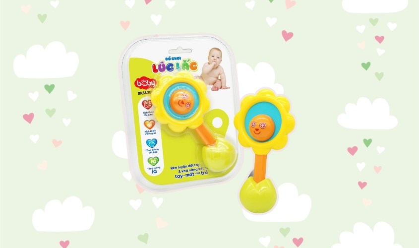 Đồ chơi lúc lắc chuông bông hoa Duka DK580004