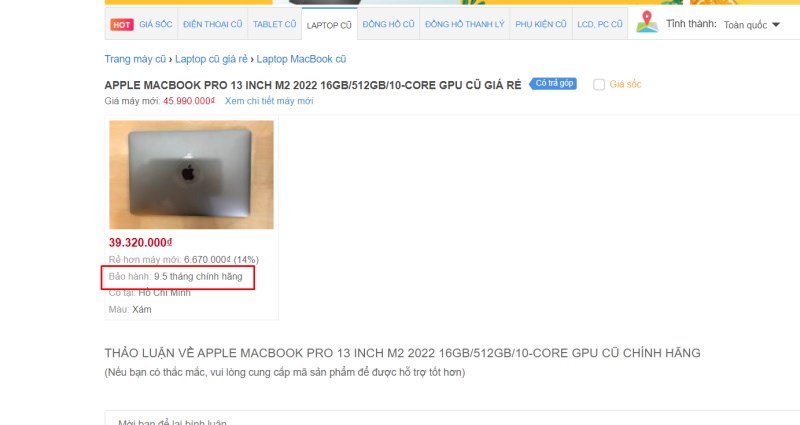 Kiểm tra bảo hành sản phẩm MacBook cũ Kiểm tra bảo hành sản phẩm MacBook cũ