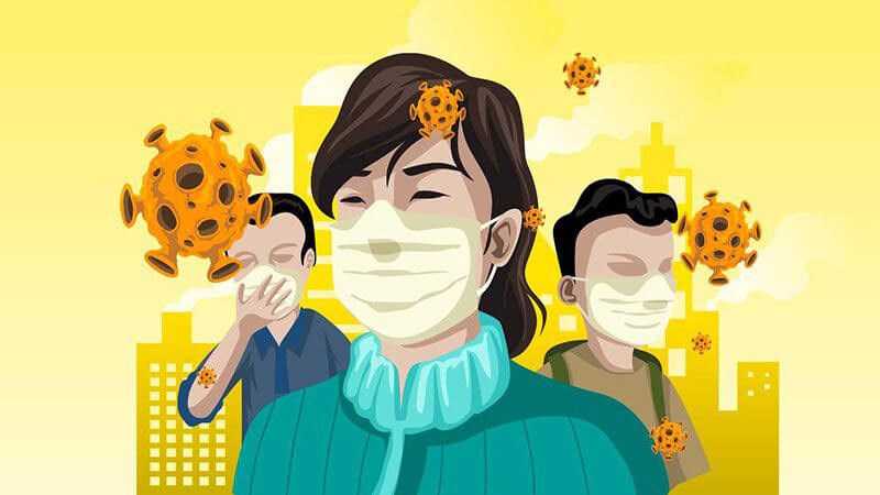 Đeo khẩu trang, giữ khoảng cách khi tiếp xúc gần với người nghi ngờ nhiễm bệnh