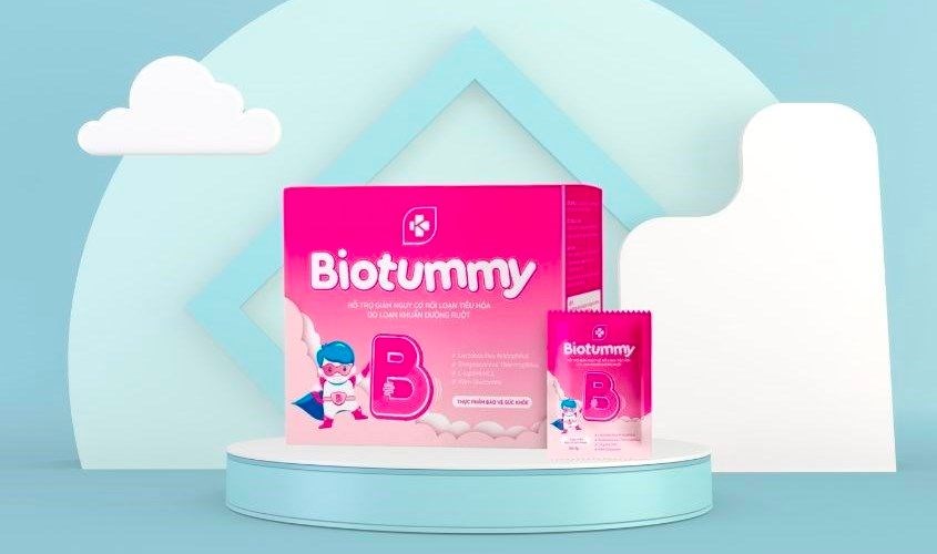 Men vi sinh Kentek Biotummy hỗ trợ giảm nguy cơ rối loạn tiêu hóa 30 gói (từ 3 tuổi)
