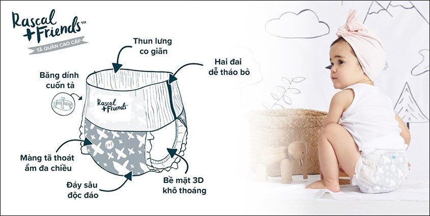 Review tã Rascal Friend của nước nào? Có tốt không? Đánh giá chi tiết