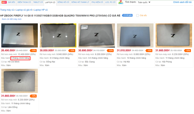 Ch&iacute;nh s&aacute;ch bảo h&agrave;nh laptop cũ tại TGDĐ