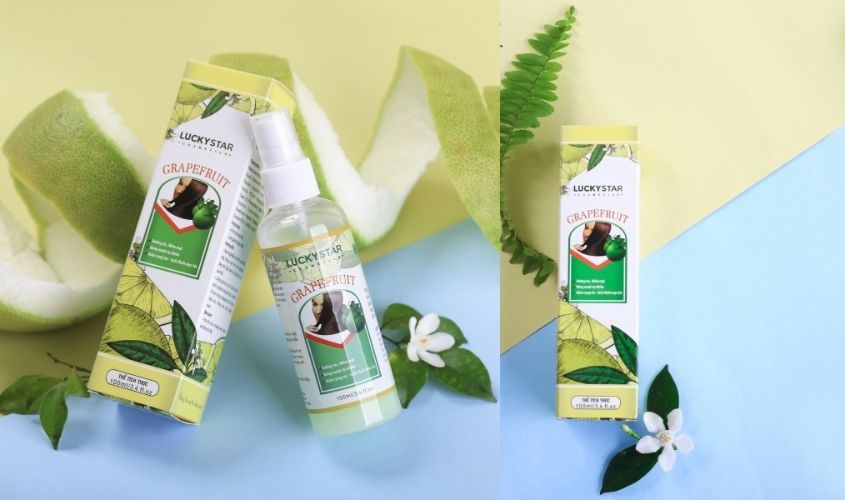 Tinh dầu bưởi LuckyStar hỗ trợ mọc tóc, giảm gãy rụng chai 100ml