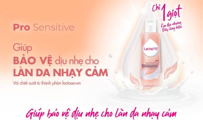 Dung dịch vệ sinh phụ nữ Lactacyd Pro Sensitive hương dịu nhẹ 250 ml