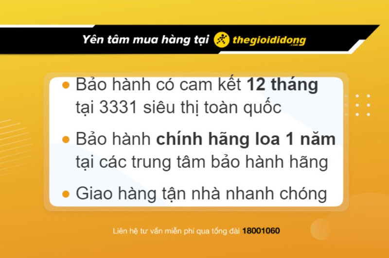 Ch&iacute;nh s&aacute;ch bảo h&agrave;nh ng&agrave;nh h&agrave;ng loa tại TGDĐ