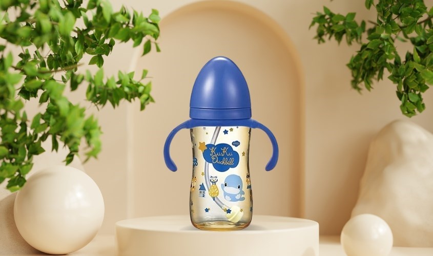 Bình sữa cổ rộng KuKu KU5867 330 ml - Màu ngẫu nhiên