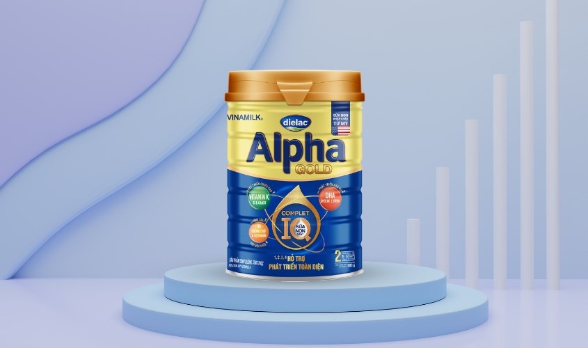 Sữa bột Dielac Alpha Gold IQ số 2 (sữa non) 800g (6 - 12 tháng)