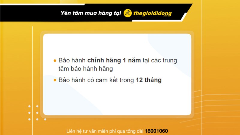 Chính sách bảo hành tại Thế Giới Di Động