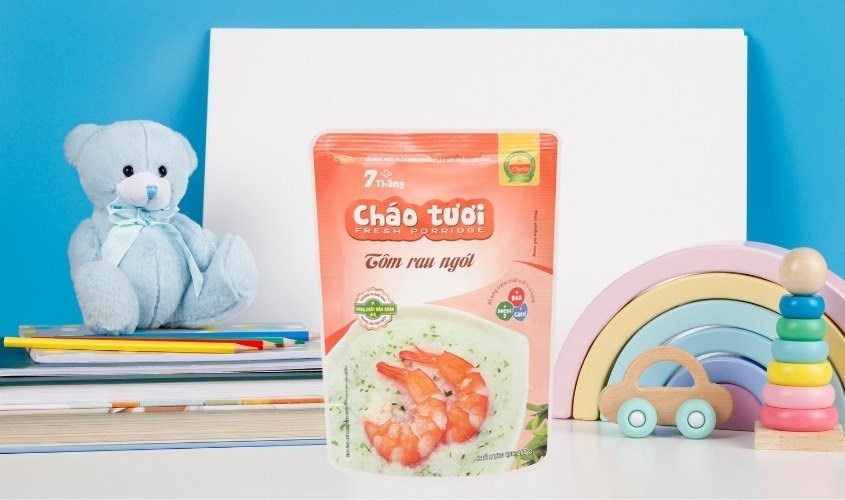 Cháo tươi Cây Thị vị tôm rau ngót gói 260g Cháo tươi Cây Thị vị tôm rau ngót gói 260g