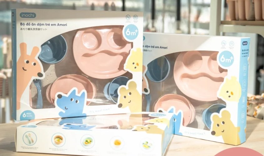 Bộ 6 món ăn dặm Inochi Amori HIN.BOAD.AMOR - Màu ngẫu nhiên Bộ 6 món ăn dặm Inochi Amori HIN.BOAD.AMOR - Màu ngẫu nhiên