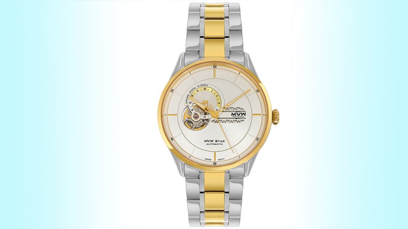 Thiết kế thời thượng, m&agrave;u bạc kết hợp sắc v&agrave;ng tươi tắn, bắt mắt