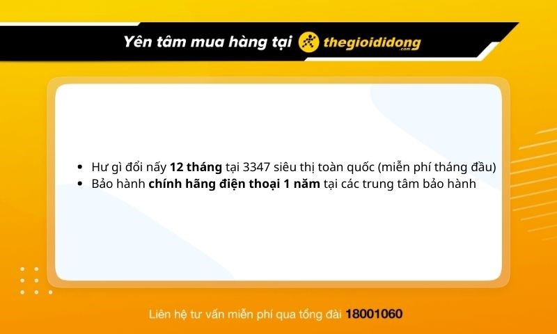 Ch&iacute;nh s&aacute;ch bảo h&agrave;nh điện thoại tại Thế Giới Di Động