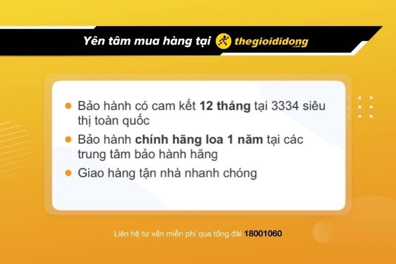 Chính sách bảo hành ngành hàng loa tại Thế Giới Di Động