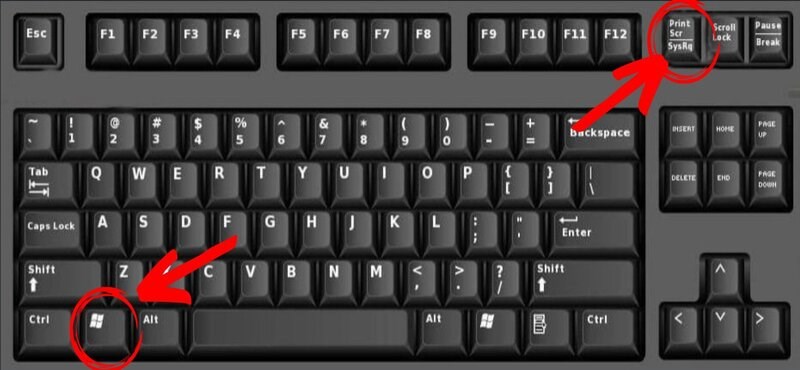 Tổ hợp ph&iacute;m Windows v&agrave; Print Screen