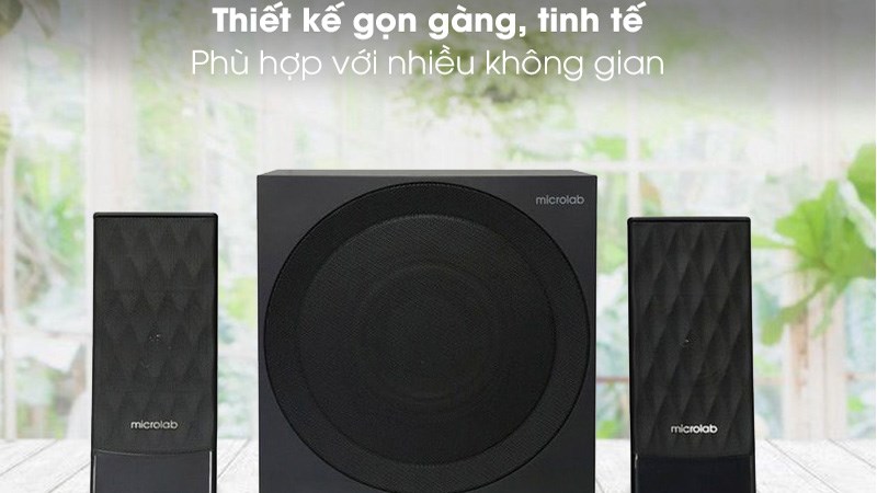 Loa có thiết kế gọn gàng, kiểu dáng hiện đại Loa có thiết kế gọn gàng, kiểu dáng hiện đại