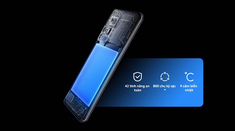 Xiaomi 12T c&oacute; vi&ecirc;n pin 5000mAh, c&ocirc;ng nghệ sạc nhanh 120W