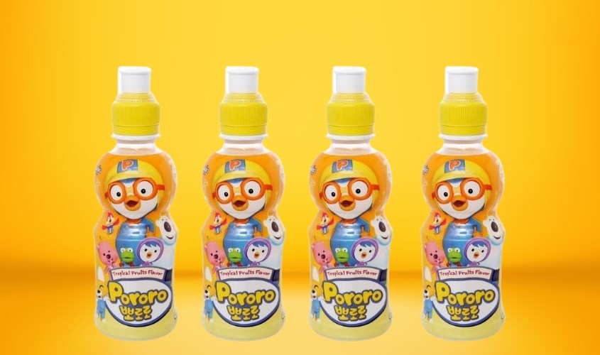 Combo 4 chai nước ép trái cây Pororo vị trái cây 235 ml (từ 3 tuổi)