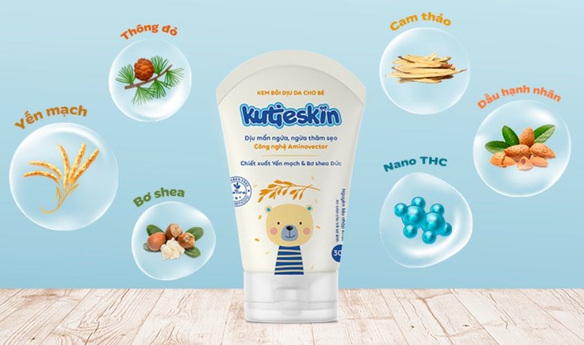 Kem bôi dịu da cho bé Kutieskin 30g