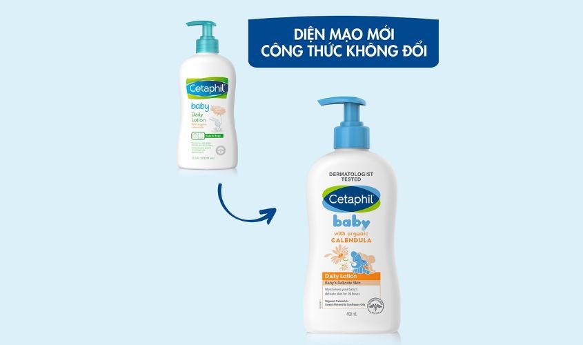 Kem dưỡng da chiết xuất bơ hạt mỡ cho bé Cetaphil Baby Daily Lotion 400 ml