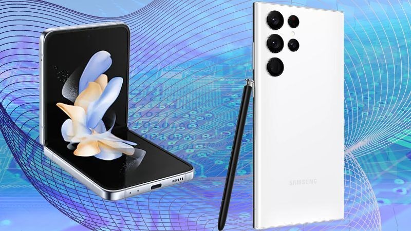 Z Flip4 có thiết kế gập gọn gàng, S22 Ultra có thiết kế đơn giản nhưng hiện đại Z Flip4 có thiết kế gập gọn gàng, S22 Ultra có thiết kế đơn giản nhưng hiện đại