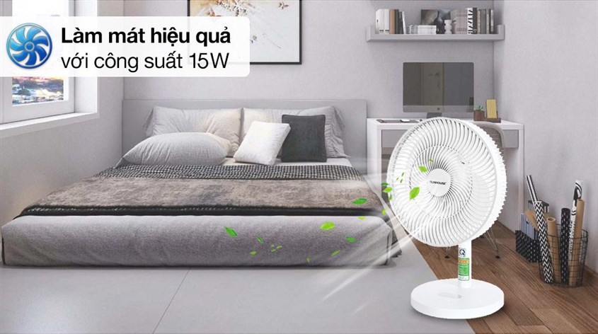 Quạt sạc điện Sunhouse 3 cánh SHD7115 15W