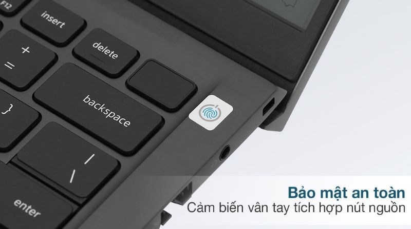 N&uacute;t nguồn t&iacute;ch hợp với bảo mật v&acirc;n tay