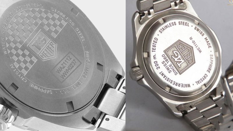 Vị trí số seri đồng hồ Tag Heuer