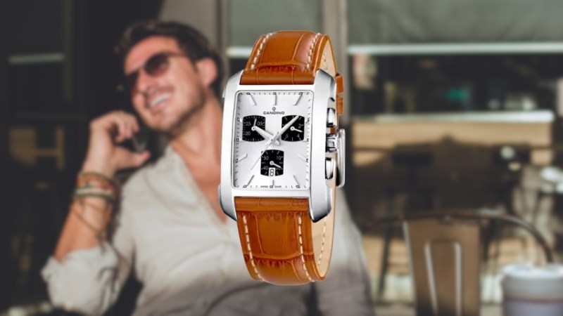 Đồng hồ mặt vu&ocirc;ng nam Candino C4334/F