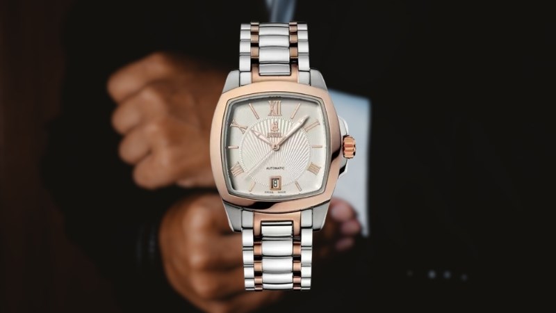 Đồng hồ mặt vu&ocirc;ng nam Ernest Borel GBR1856S-4539