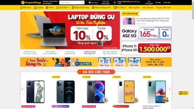 Hướng dẫn mua h&agrave;ng online tại Thế Giới Di Động