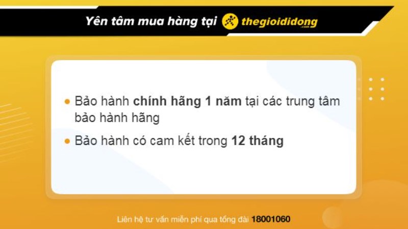 Chính sách bảo hành đồng hồ tại Thế Giới Di Động