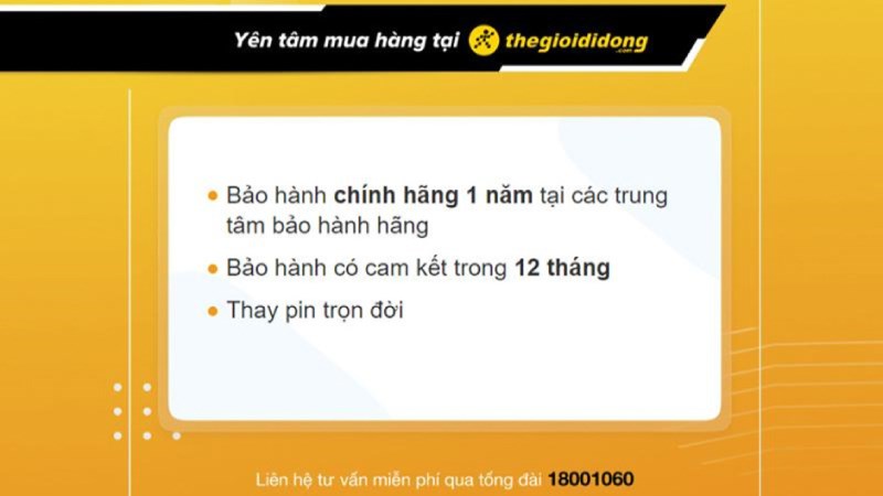 Ch&iacute;nh s&aacute;ch bảo h&agrave;nh đồng hồ tại Thế giới di động