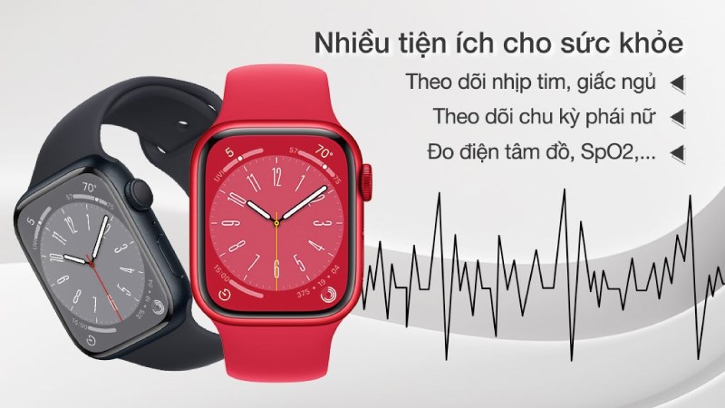 Đồng hồ th&ocirc;ng minh Apple Watch S8 GPS 41mm