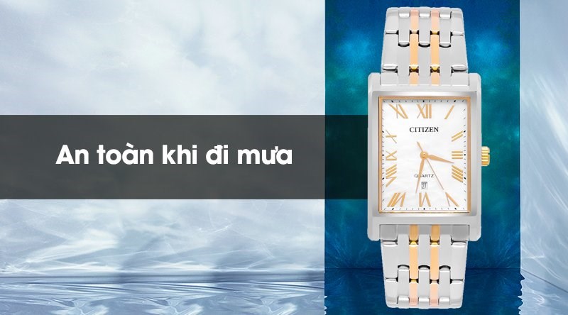 Đồng hồ có thiết kế sang trọng và oan toàn khi đi mưa.