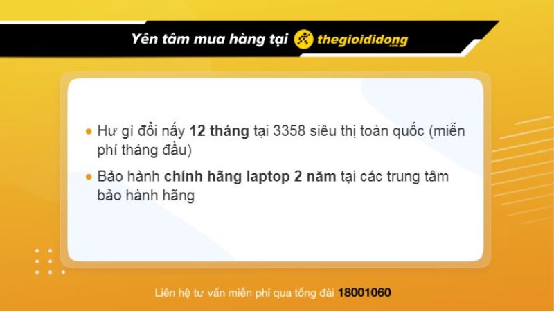 Ch&iacute;nh s&aacute;ch bảo h&agrave;nh laptop tại Thế Giới Di Động