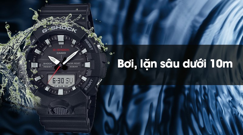 Chỉ số chống nước 20 ATM gi&uacute;p bạn thoải m&aacute;i đeo đồng hồ khi bơi hay lặn