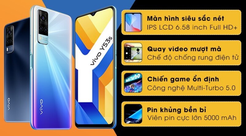 Vivo Y53s c&oacute; mặt lưng m&agrave;u gradient si&ecirc;u đặc trưng