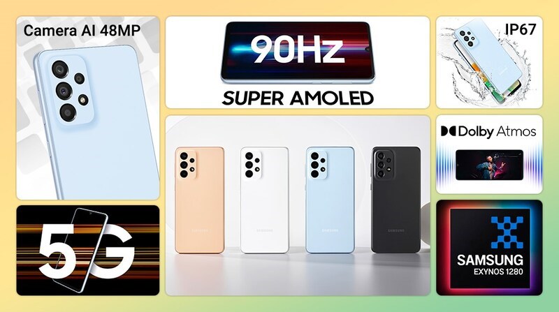 Galaxy A33 trang bị tấm nền Super AMOLED gi&uacute;p tăng độ s&aacute;ng nhưng tiết kiệm năng lượng hơn