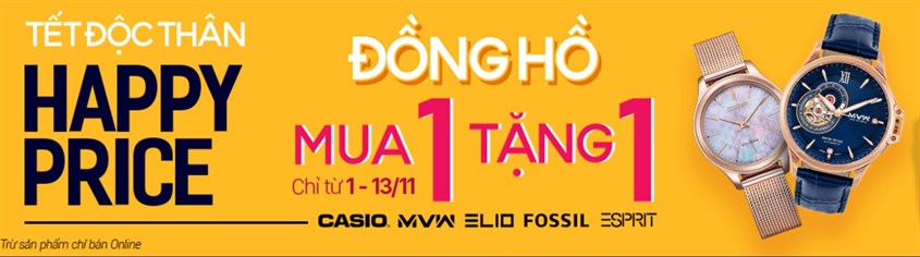 Đồng hồ thời trang - mua 1 tặng 1 Đồng hồ thời trang - mua 1 tặng 1