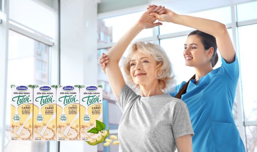 Lốc 4 hộp sữa đậu nành tươi Vinamilk 180 ml gấp đôi canxi giúp xương chắc khỏe