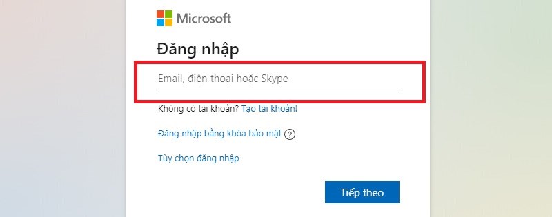 Tạo hoặc đăng nhập tài khoản đã có Tạo hoặc đăng nhập tài khoản đã có
