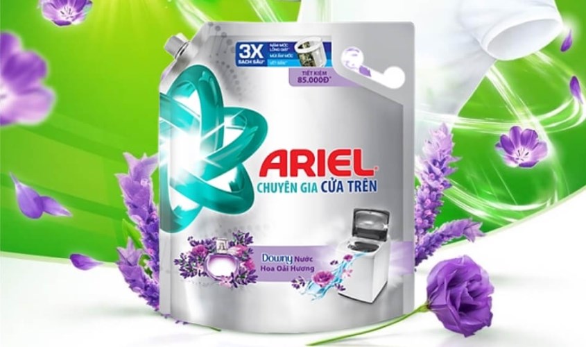 Nước giặt Ariel Downy hương hoa oải hương túi 3.1 lít